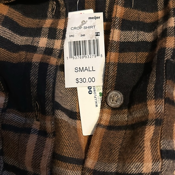 Cropped brown flannel - Picture 2 of 5